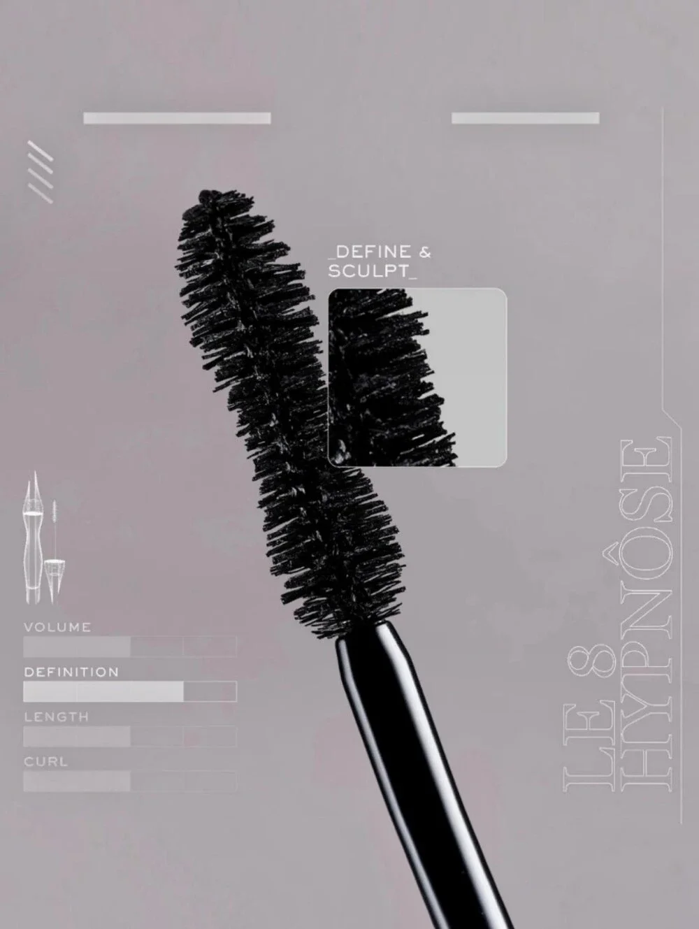 Lancome Le 8 Hypnose Noir Sculptural Serum Infused Mascara Full Sized New In Box